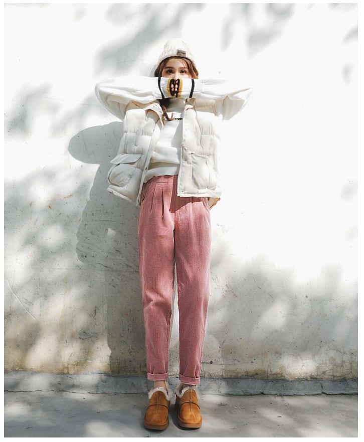 老爹老媽才穿的燈芯絨,如今90后穿起來也很美! 燈芯絨短褲