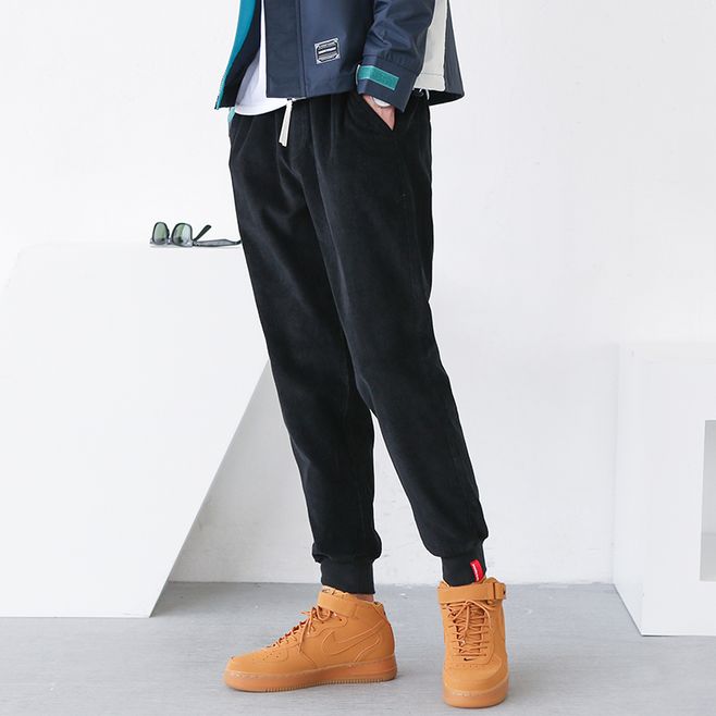 男士滌錦燈芯絨小角褲