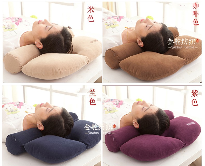 梭織韓國絨做成的頸椎枕 梭織韓國絨做成的頸椎枕