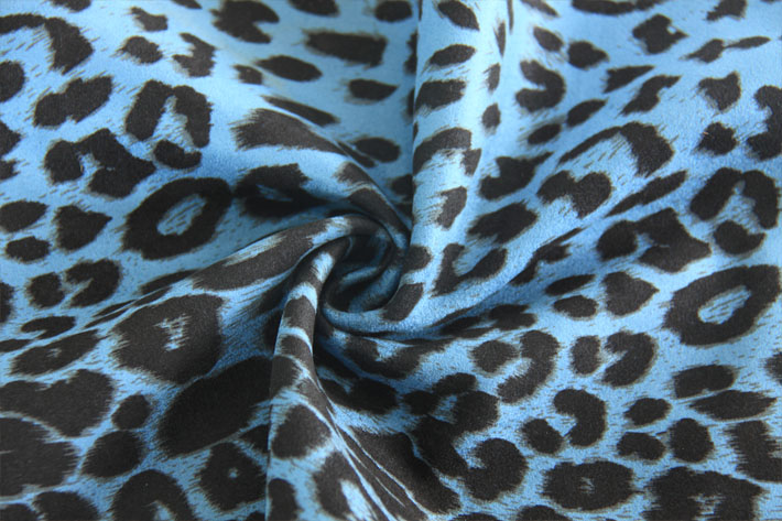 蘭色豹紋麂皮絨