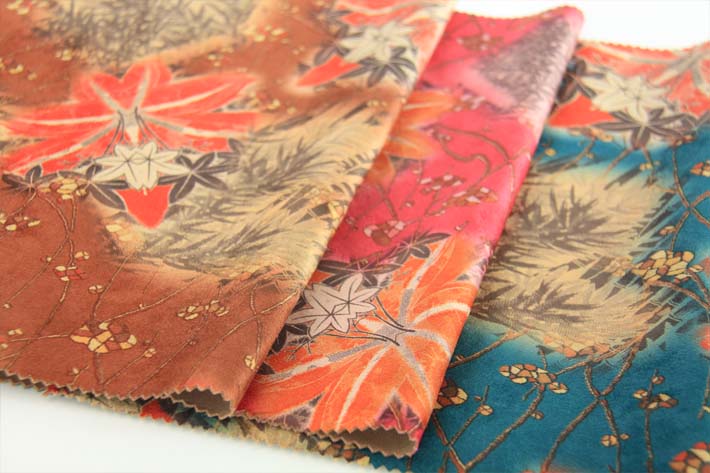 印花麂皮絨顏色對比圖