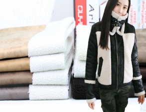 燙金麂皮絨復(fù)合羊羔絨