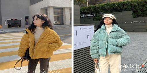 暖冬時(shí)節(jié)，不想穿羽絨服，那就來件粗條燈芯絨外套吧！