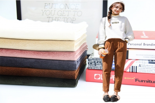 8條全棉彈力燈芯絨