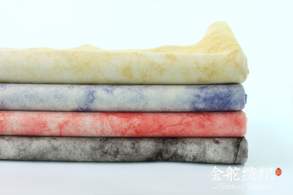 水墨風(fēng)印花麂皮絨